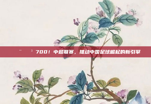 🇨🇳⚡700！中超联赛，推动中国足球崛起的新引擎