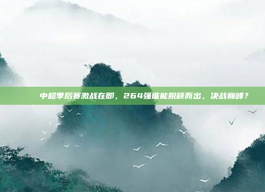 🎉 中超季后赛激战在即，264强谁能脱颖而出，决战巅峰？