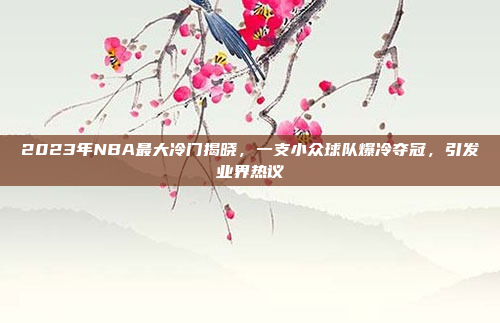 2023年NBA最大冷门揭晓，一支小众球队爆冷夺冠，引发业界热议