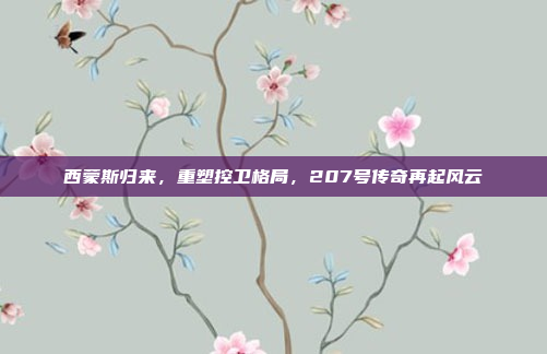 西蒙斯归来，重塑控卫格局，207号传奇再起风云