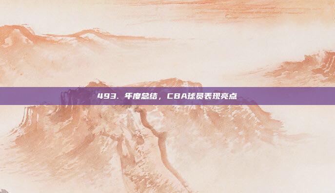 493. 年度总结，CBA球员表现亮点