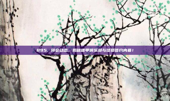 895. 转会动态，揭秘德甲俱乐部与球员签约内幕！