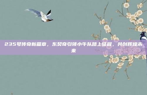 235号传奇新篇章，东契奇引领小牛队踏上征程，共创辉煌未来