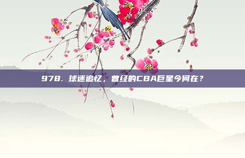 978. 球迷追忆，曾经的CBA巨星今何在？