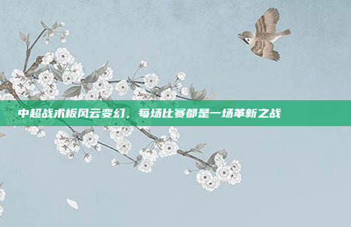 中超战术板风云变幻，每场比赛都是一场革新之战 📈📝